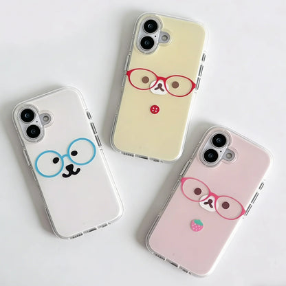 Cartoon Cute Bear Phone Case for Samsung Galaxy S26 S25 S24 S23 S22 S21 FE Ultra Plus 4G 5G Feather Texture Back Cover