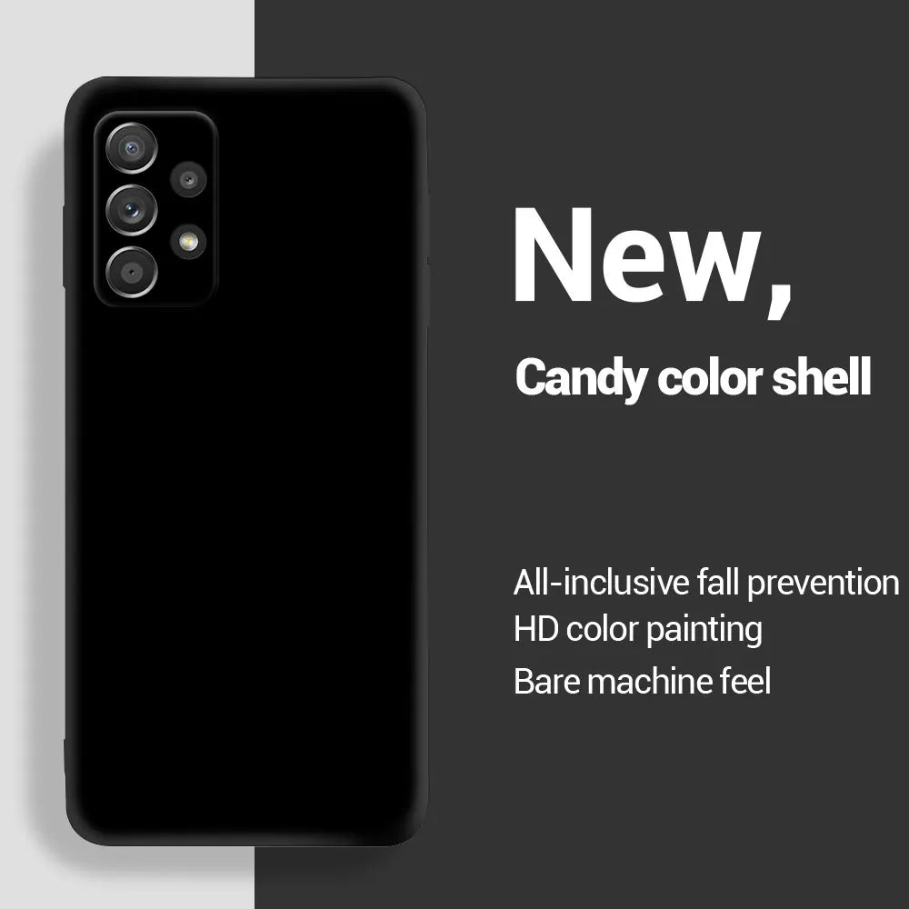 Liquid Silicone Case for Samsung Galaxy A52 A72 A13 A23 A33 A53 A73 A04 A04E A14 A15 A24 A25 A34 A35 A55 A54 A22 A32 5G Cover