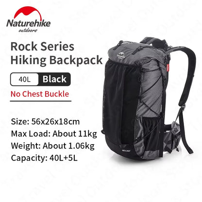 Naturehike Outdoor Mountaining Backpack Waterproof High Capacity Sports Climbing Ultralight Hiking Travel Bag With Rain Cover