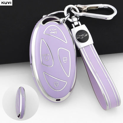 For Hyundai IONIQ 6 New Grand Prix GN7 Kona 5 7 Buttons Fashion TPU Car Remote Key Case Cover Protected Keychain Fob Accessories
