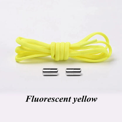 1Pair No tie Shoelaces Round Elastic Shoe Laces For Kids and Adult Sneakers Shoelace Quick Lazy Laces 21 Color Shoestrings