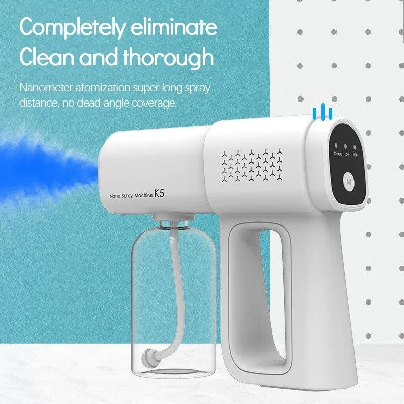 380ml electric nano blue light steam spray gun K5 wireless atomizing sterilizer C-type atomized household handheld sterilizer