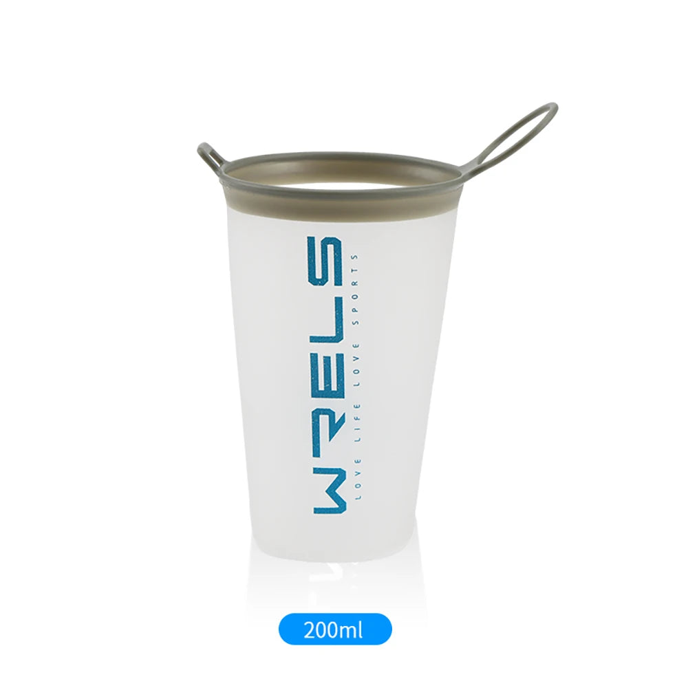 1pc 200ml Foldable Sports Water Cup Marathon Cross-country Running Folding Soft Water Cup Small and Light Easy to Carry Cup