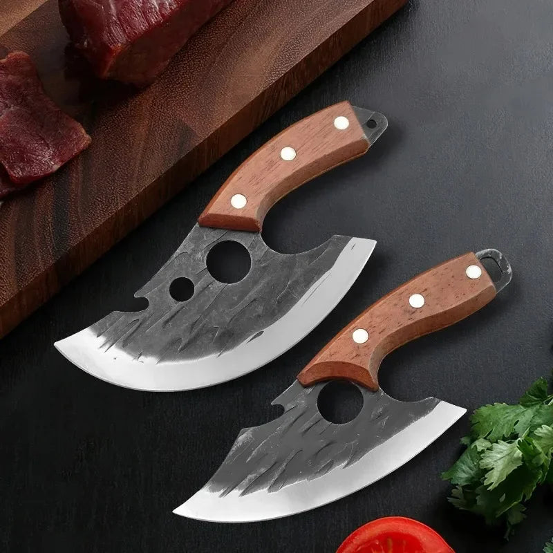 Multifunctional Knife Forged Kitchen Knife Stainless Steel Meat Cleaver Boning Knife with Bottle Opener Pocket With Knife Cover