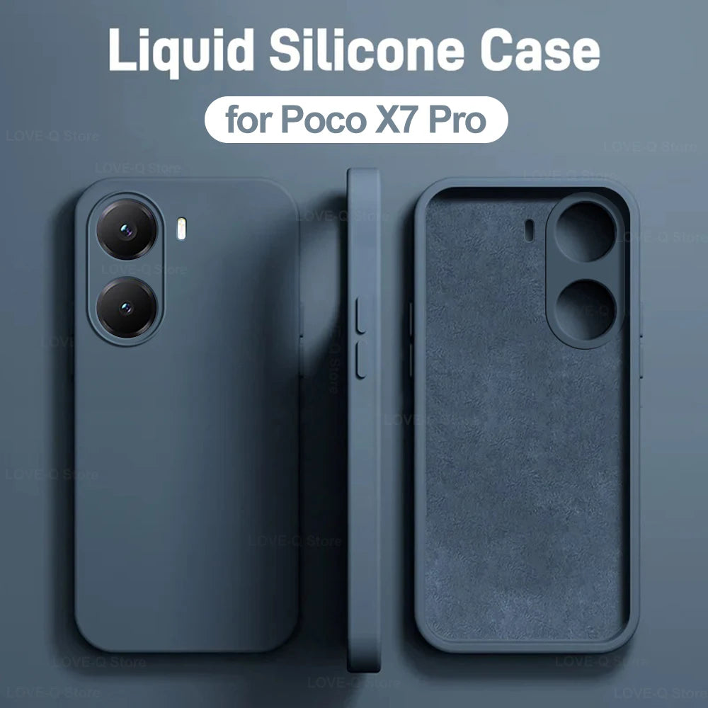 Poco X7 X8 Pro Max Case Liquid Silicone Shockproof Phone Case For Xiaomi Poco X7 X8 Pro X 7 Prо X7Pro Pocox7 Pro Soft TPU Cover