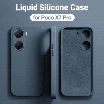 Poco X7 X8 Pro Max Case Liquid Silicone Shockproof Phone Case For Xiaomi Poco X7 X8 Pro X 7 Prо X7Pro Pocox7 Pro Soft TPU Cover