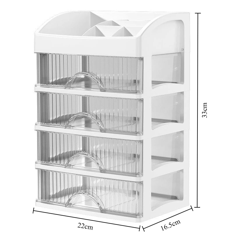 Multi-layer Drawer Makeup Organizer, Transparent Cosmetic Storage Box, Desktop Vanity Organizer for Skincare, Lipsticks, Perfume