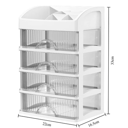Multi-layer Drawer Makeup Organizer, Transparent Cosmetic Storage Box, Desktop Vanity Organizer for Skincare, Lipsticks, Perfume