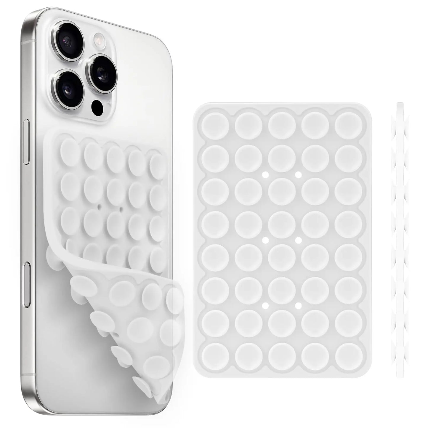 Silicone Suction Cup Phone Holde Multifunctional Fixed Anti-slip Mobile Fixture Double Sided Detachable Phone Rubber Sucker Pad