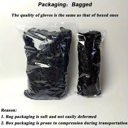 30/60/100PCS Disposable Black Nitrile Gloves Black Nitrile Gloves Cleaning Hairdressing Pet Tattoo Bathing Dishwashing
