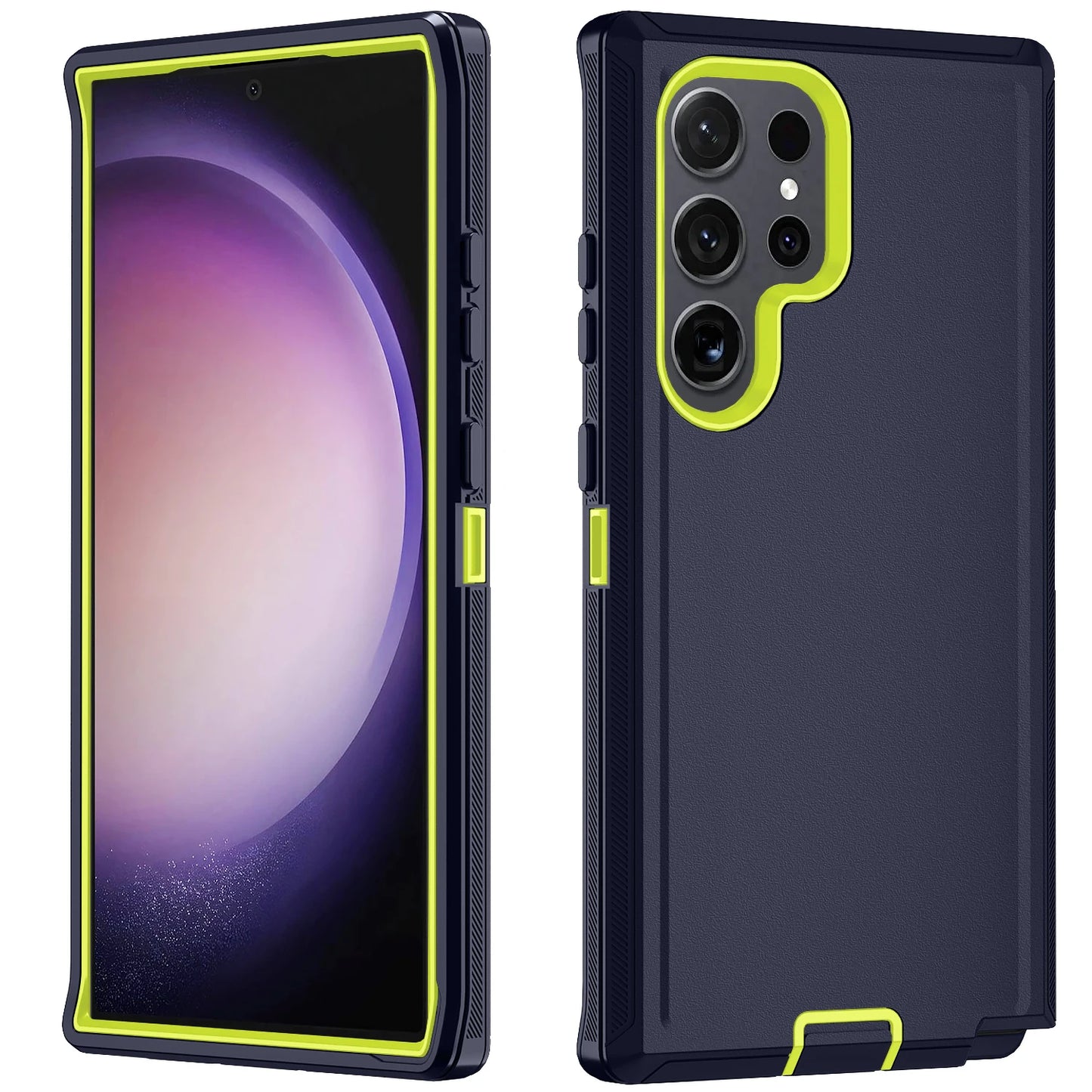 For Samsung Galaxy S25 S24 S23 S22 S21 S20 FE Plus Ultra Note 20 Armor Shockproof Defender Phone Case Hard PC+TPU Back Cover