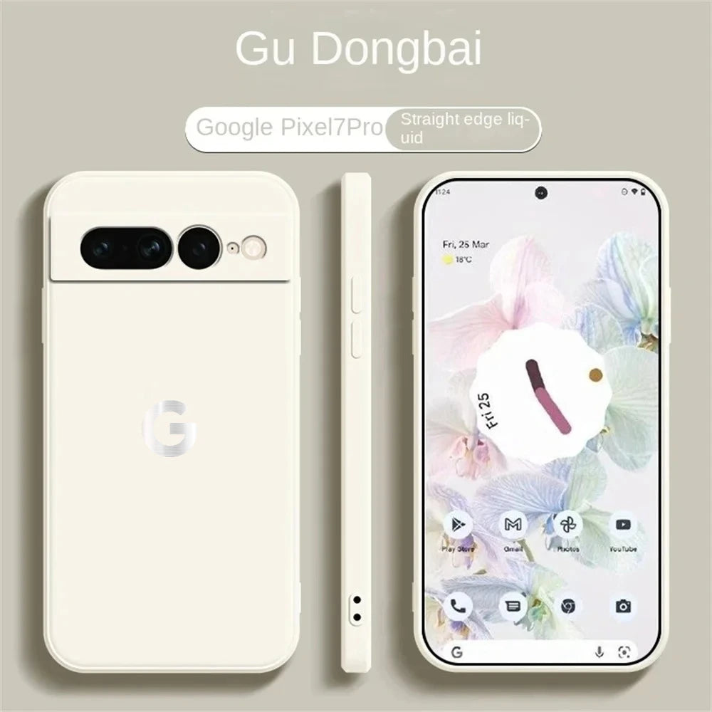 Ultra Slim Liquid Silicone Phone Case For Google Pixel 10A 9 Pro XL 8 7 6 Pro Wireless Charging Shockproof Protector Back Cover