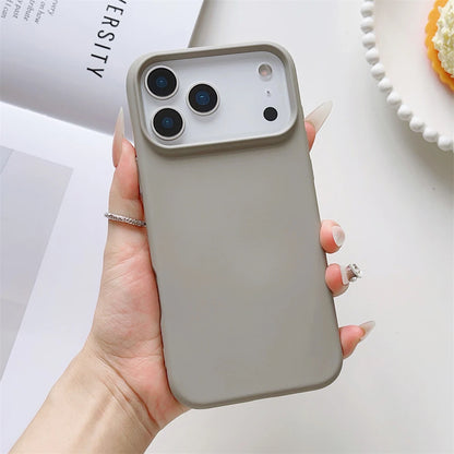 Matte Candy Color Phone Case for iPhone 17 Air 16 16E 15 Pro Max Liquid Silicone Shockproof Protection Skin Feeling Solid Cover