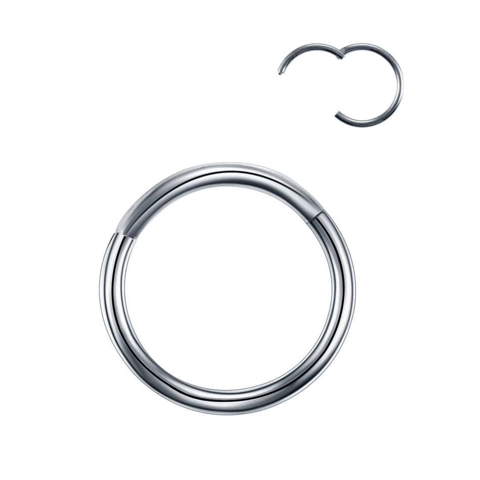 1PC Hinged Segment Nose Hoop – Surgical Steel Septum Clicker, Daith Earring, Piercing Jewelry