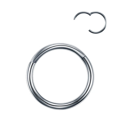 1PC Hinged Segment Nose Hoop – Surgical Steel Septum Clicker, Daith Earring, Piercing Jewelry