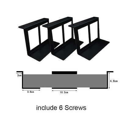 4.8-6.8cm Under Desk Laptop Holder Mount Bracket With Screws For Macbook Storage Tray For Notebook Computer Accessories