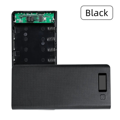 10 8 Slot 18650 Battery Holder DIY Shell Dual USB Type C Charger Powerbank Case Case for iPhone Xiaomi Battery Power Bank Case