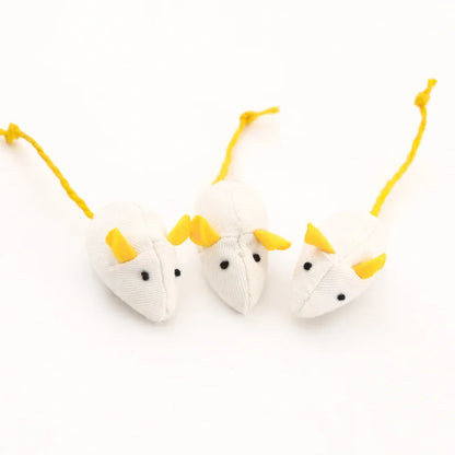 3-200 Pcs Rattle Cat Mouse Toys Also Prefilled Catnip Faux Fur Cat Toys Interactive Cat Game Catnip Toys for Cats Pet Products