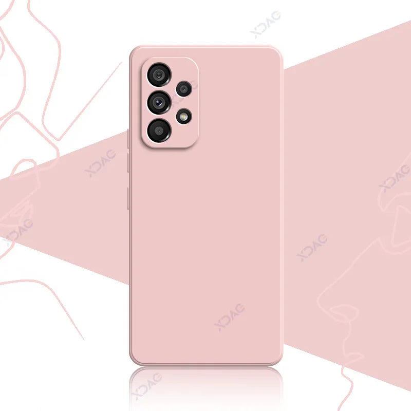 Original Official Soft Case for Samsung Galaxy A13 A23 A33 A53 A73 SamsungA33 SamsungA53 SamsungA73 Square Liquid Silicone Cover