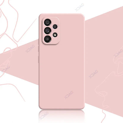 Original Official Soft Case for Samsung Galaxy A13 A23 A33 A53 A73 SamsungA33 SamsungA53 SamsungA73 Square Liquid Silicone Cover