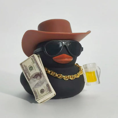 Cowboy Rubber Duck Car Ornament for Jeep Duck Car Dashboard Decorations Quirky Rubber Duck Car Accessories Funny Office Gifts