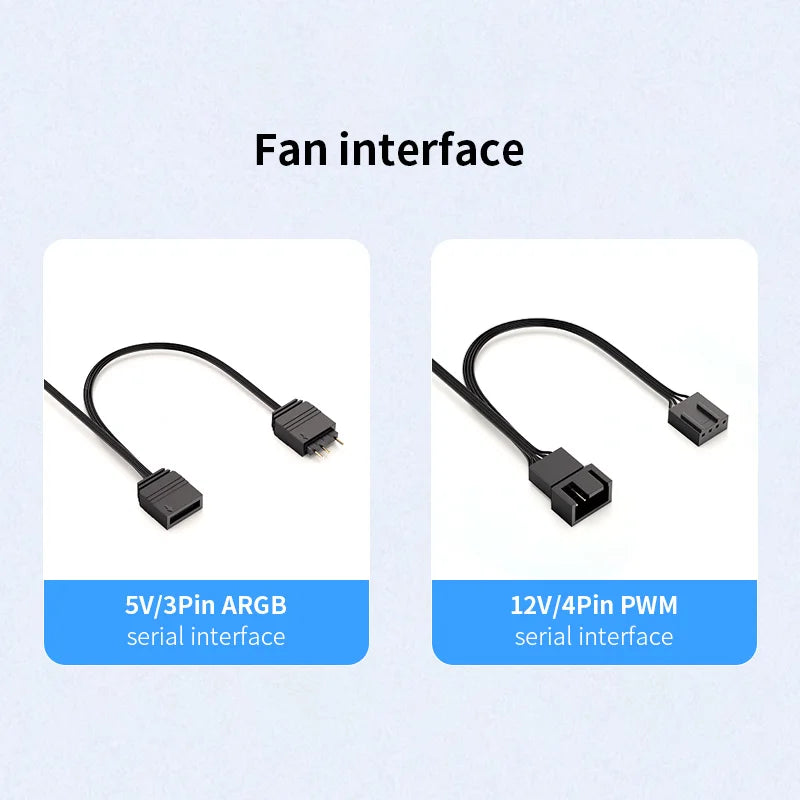 TEUCER LJ-4Pro Computer Case Fan ARGB Mirror Cycle 120mm 4Pin PWM PC Quiet Cooling Fan Low Noise Chassis Fan