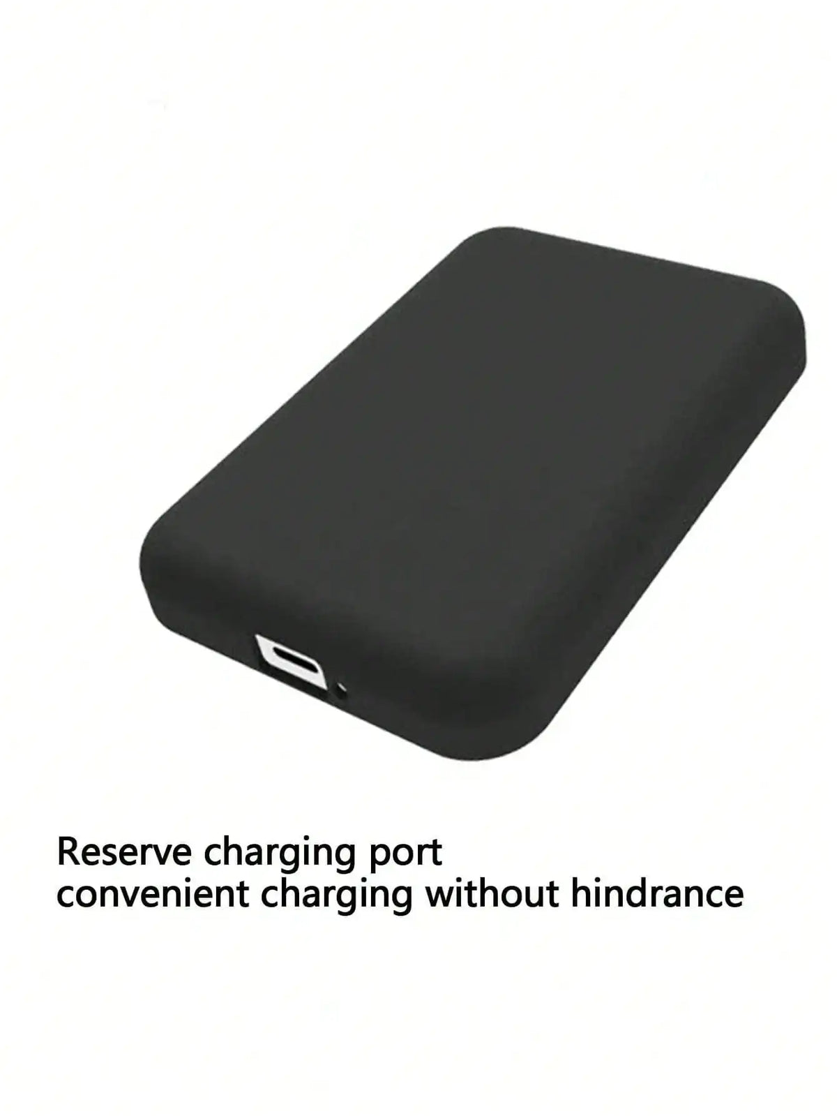1Pcs Black TPU Charging Case Protector, Compatible With Apple's Original MagSafe Wireless Power Bank