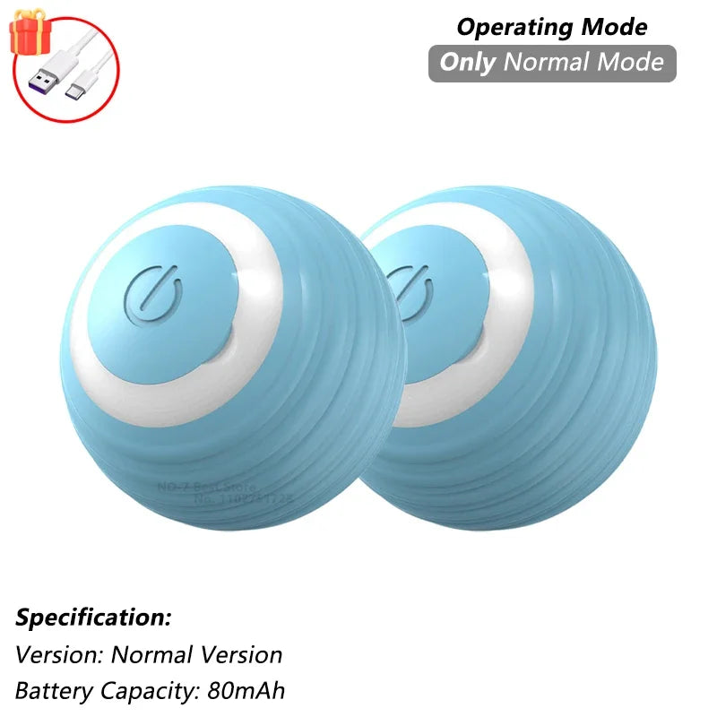 iLMH 1/2 PCS Cat Interactive Ball Toy Automatic Rolling Ball Faux Tail Rechargeable Smart Pet Electric Toy Pet Toy Imitate Mouse