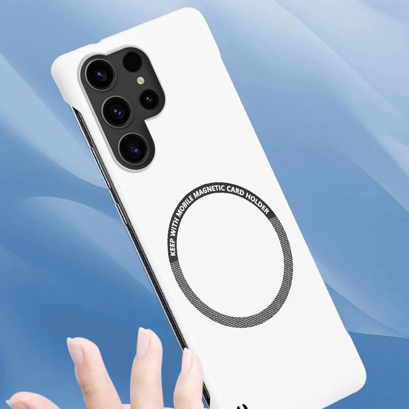Ultra Slim PC Frameless Magnetic Phone Case For Samsung Galaxy S24 S23 S22 S21 S20 FE Plus NOTE 20 Ultra Magsafe Matte Cover