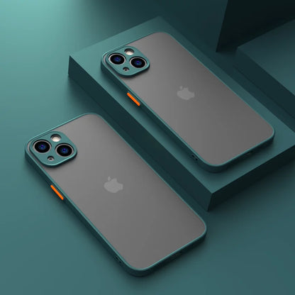 Armor Bumper Shockproof iPhone Case – Silicone Hard Cover for iPhone 7–15 Series