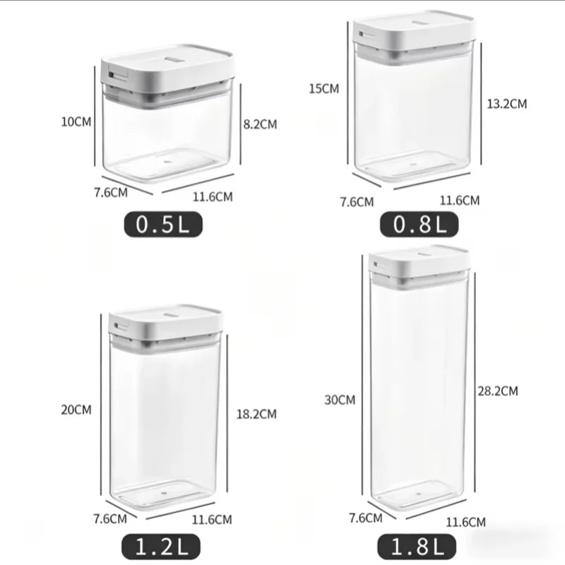 Transparent Plastic Grain Seal Tank Spaghetti Storage Container Moisture-Proof Snack Jar Kitchen Food Tank Pasta Storage Box