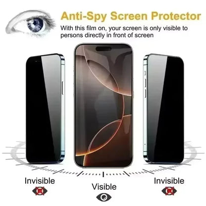 Oleophobic Coating Dust Free Installation Privacy Screen Protector For iPhone 17 Pro Max 18 16 15 13 14 Pro 11 12 16e Mini SE XR