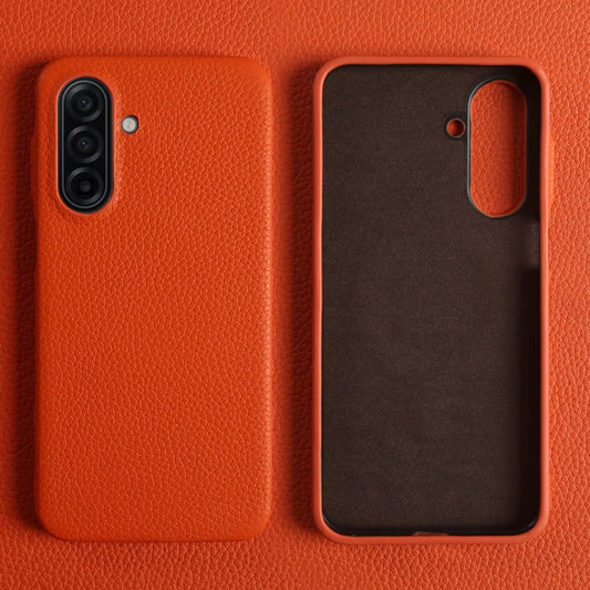 Luxury Genuine Leather Case For Samsung Galaxy A17 A07 A26 A36 A56 A15 A53 A24 Full Wrapped Shockproof Phone Cases Back Cover