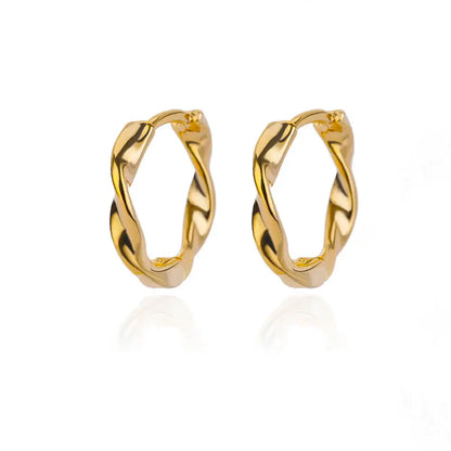 Heart Stainless Steel Earrings for Women – Gold Color Hoop Earring with Zircon, Waterproof & Trendy