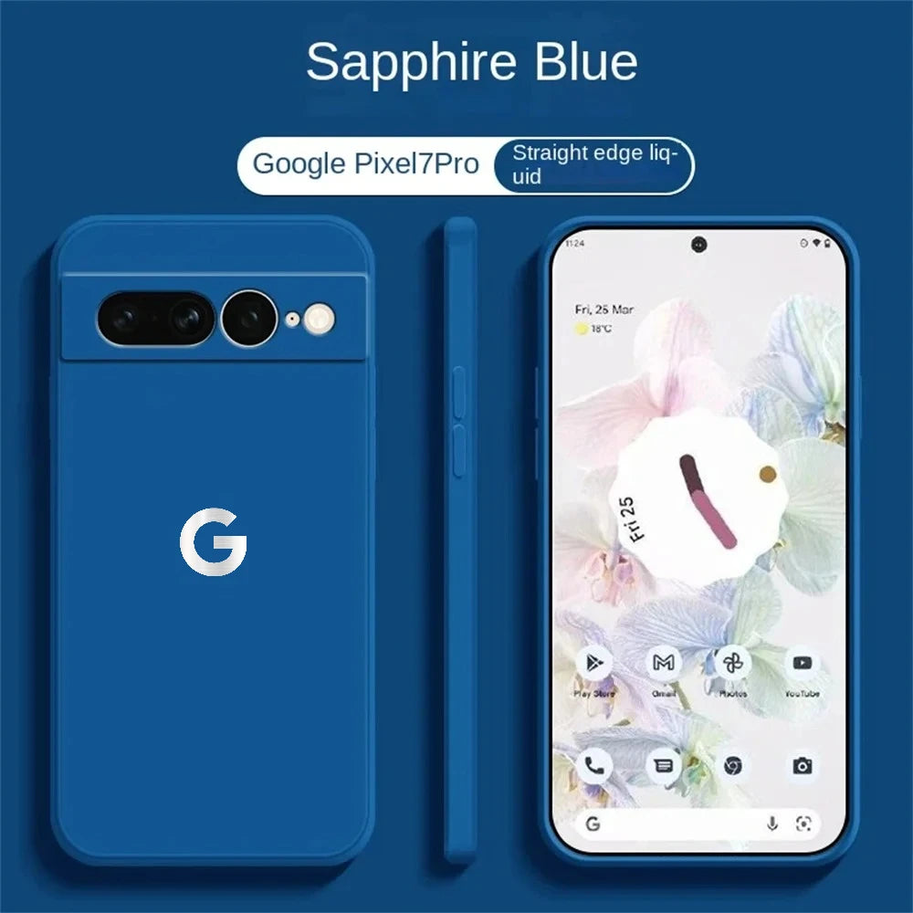 Ultra Slim Liquid Silicone Phone Case For Google Pixel 10A 9 Pro XL 8 7 6 Pro Wireless Charging Shockproof Protector Back Cover