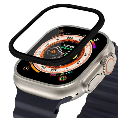 Aluminium Alloy Case+Tempered Glass for Apple Watch Ultra 3 49mm Anti-Scratch Screen Protector iWatch Ultra 2 3 49mm Cover Film
