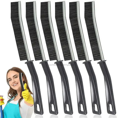 Household Cleaning Brush Bathroom Scrubber Radiator Crevice Cleaning Brush Multifunctional Thin Brushes Long Handle Ergonomic