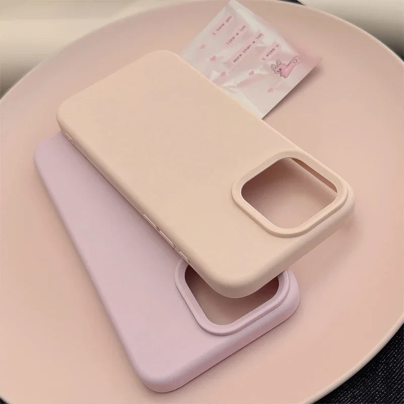 Silicone Solid Color iPhone Case – Dopamine Style