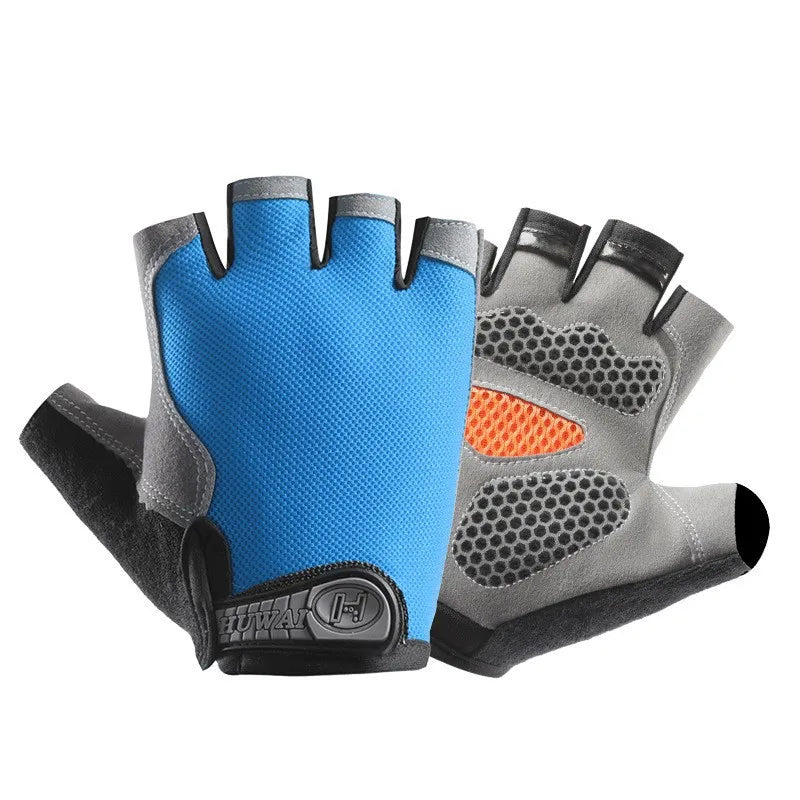 Gym Gloves Women Men Weightlifting Dumbbell Fitness Sport Training Exercise Gloves Non Slip Breathable Fingerless Cycling Gloves