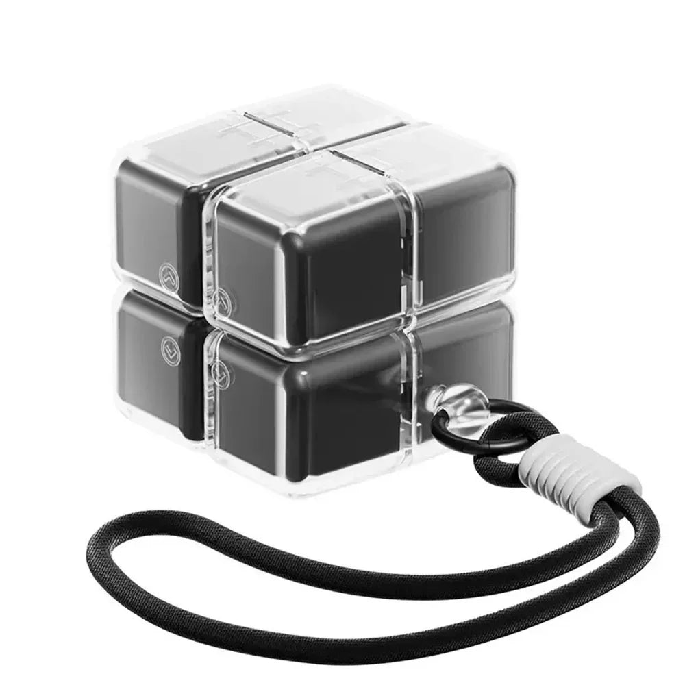 1PC Magic Cube 8-Grid Medicine Storage Box Sealed Moistureproof Travel Essential with Hanging Rope Creative Storage Solution