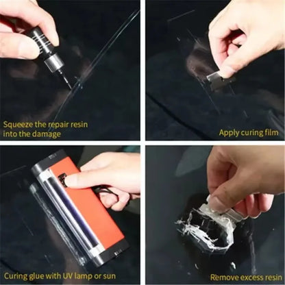 DIY Car Windshield Crack and Scratch Repair Kit with Repair Fluid