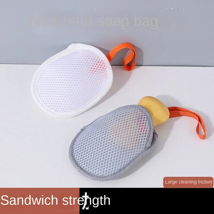 1~8Pcs New Foaming Soap Bag Net Mesh Massage Exfoliator Pouch Bathing Bubble Maker Cleaning Tool
