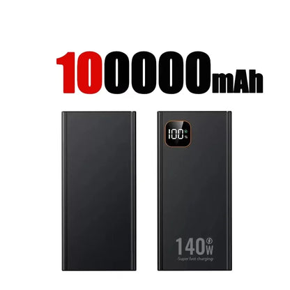 Lenovo 140W Super Fast Charging Ultra Capacity Portable Charger Power Bank 2027 500000mAh CCC For IPhone Samsung