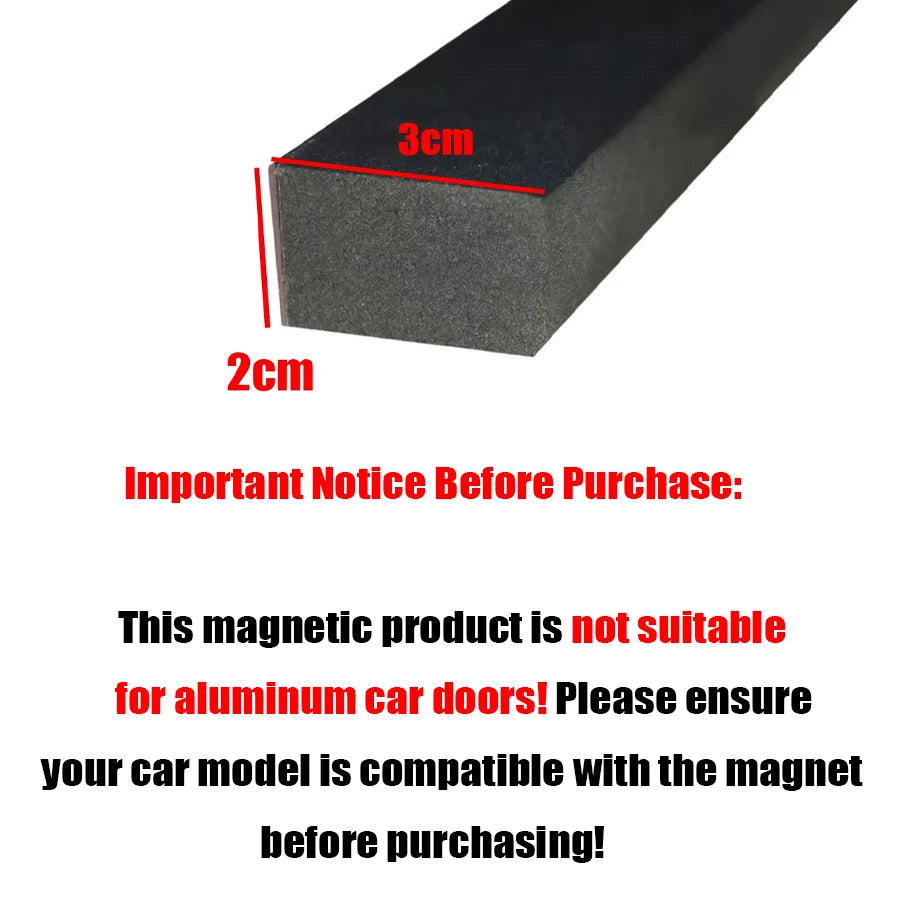 Magnetic/Adhesive Car Door Edge Bumper Protection Strip, Universal Door Buffer Strip, Adhesive Anti-Collision Strip