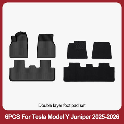 For Tesla New Model Y Juniper Premium/Performance 2025+ TPE Floor Mats Luggage Mat Wear-resistant Foot Pads ModelY Trunk Mats