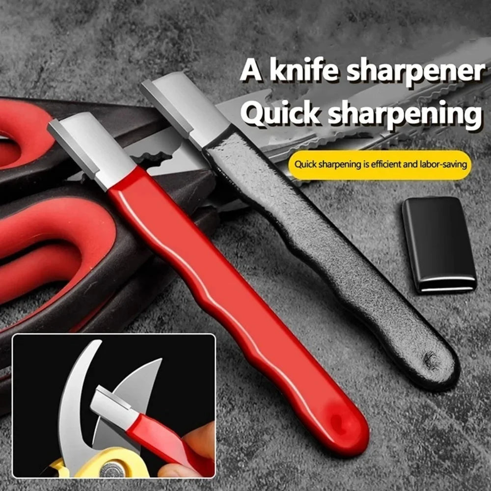 Portable Sharpener Tool Tungsten Steel Blade For Kitchen Knife Scissors Garden Shears Sharpening Stick Household Outdoor Use