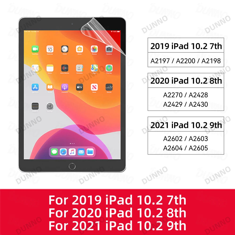 Paper Feel Screen Protector Film Matte PET Painting For iPad 7th 8th 9th 10.2 10th Generation Air 4 5 10.9 Pro 11 Air 3 Pro 10.5