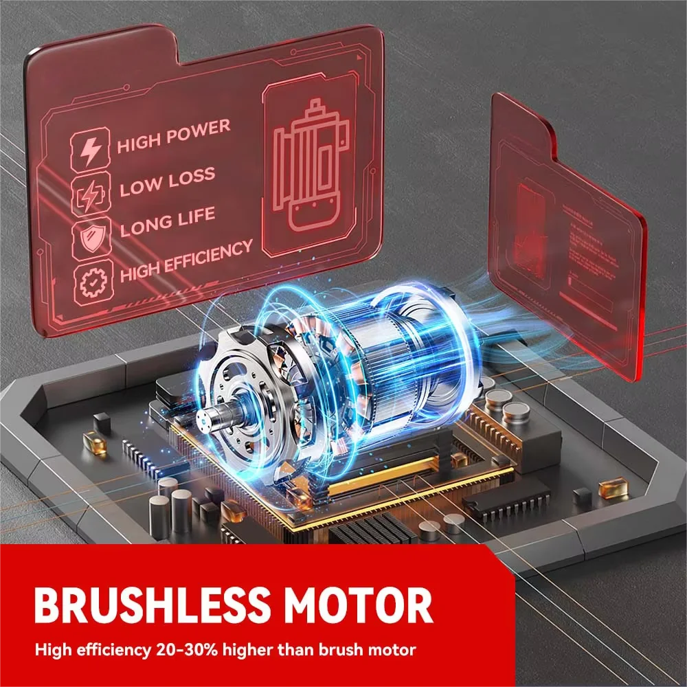 200M/S 2000W Brushless Turbo Fan Blowers  Snow Leaf Dust Blowing Tool for 21V 18V Battery Electric Handheld Jet Fan
