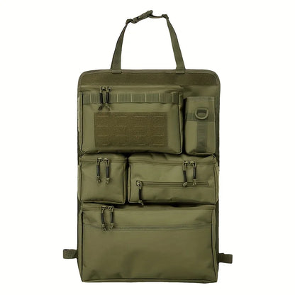 Multifunctional luggage organizer and storage bag, tactical storage bag for car rear seats, hanging rear seat bag