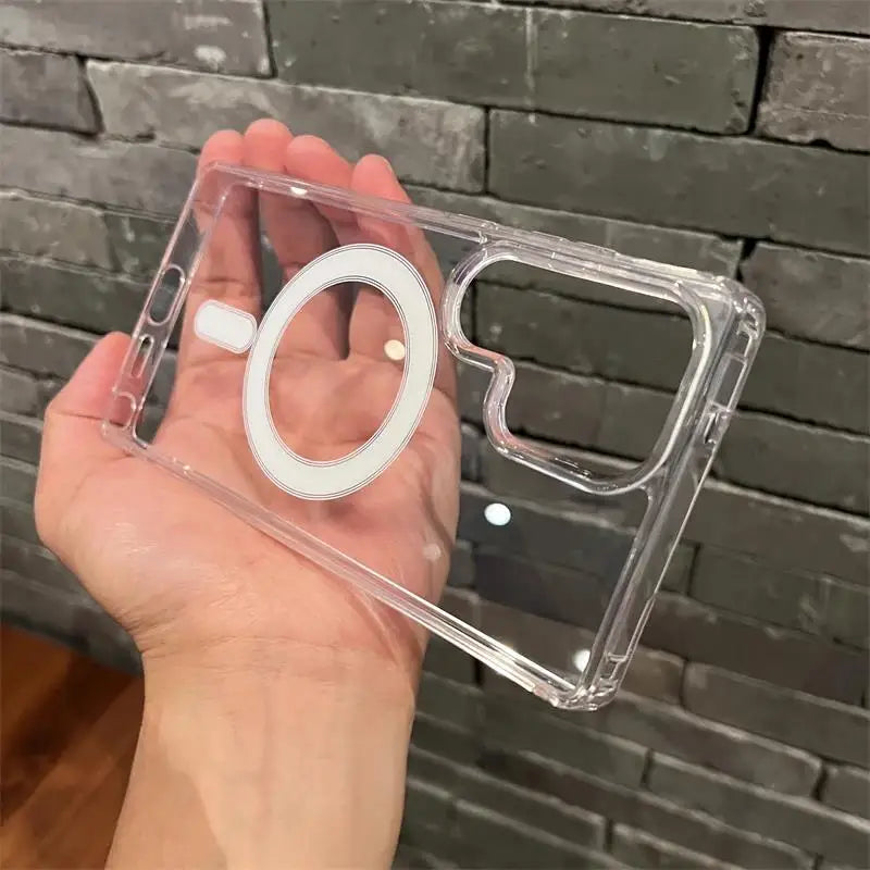 Magsafe Magnetic Charge Phone Case For Samsung Galaxy S25 Ultra S24 Plus S23 S22 S21 S20 FE Ultra 25 edge Clear Shockproof Cover